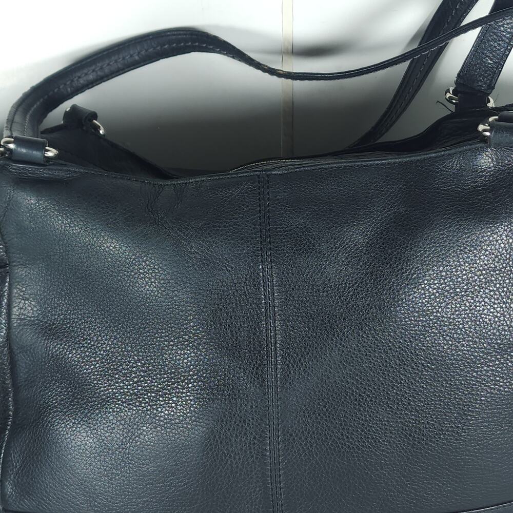 Coach Park Carrie 23284 Black Pebbled Leather Carryall Tote Shoulder Bag - Picture 13 of 16